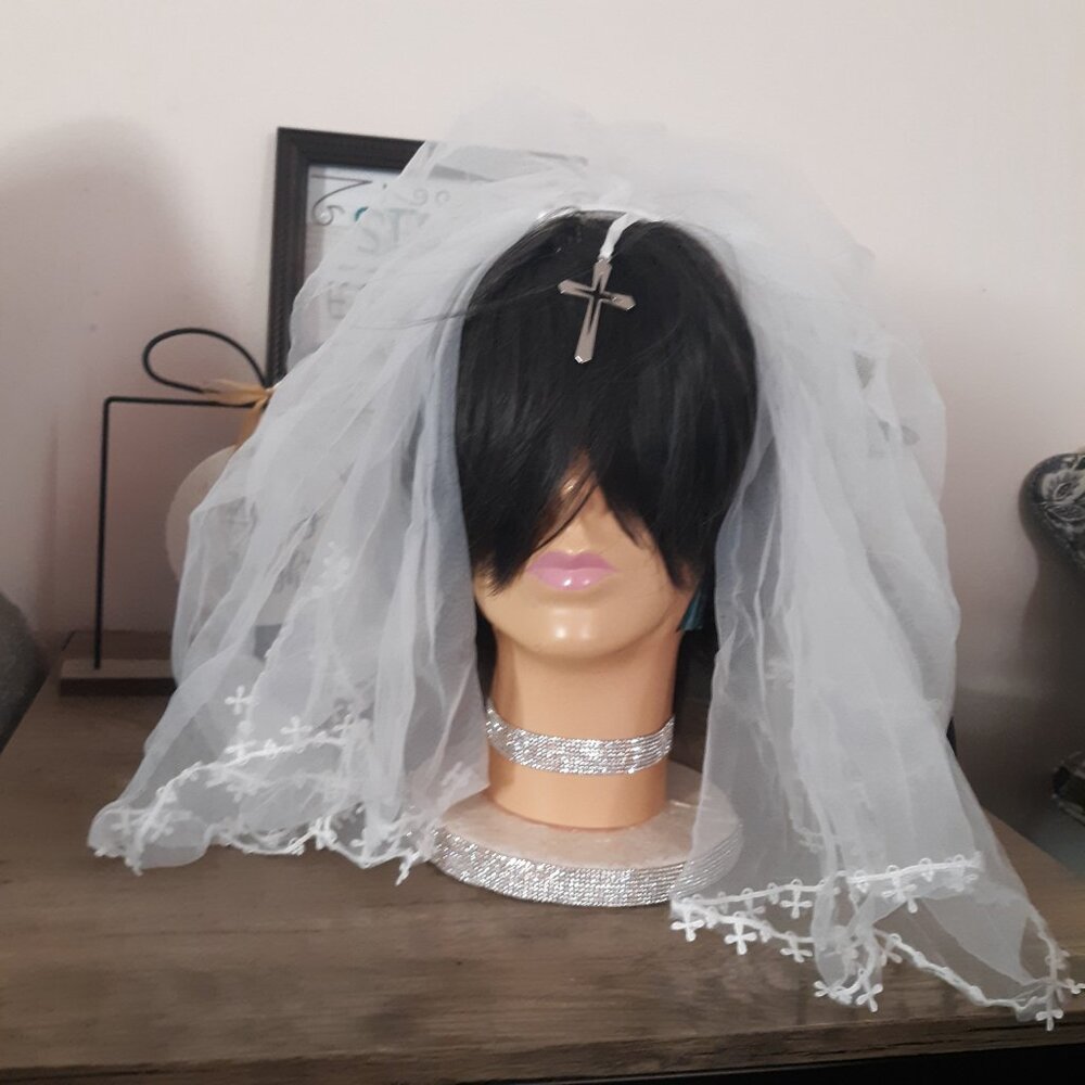 Girls First Communion Veil - White Holy 1st Communion Headpiece - Picture 14 of 15